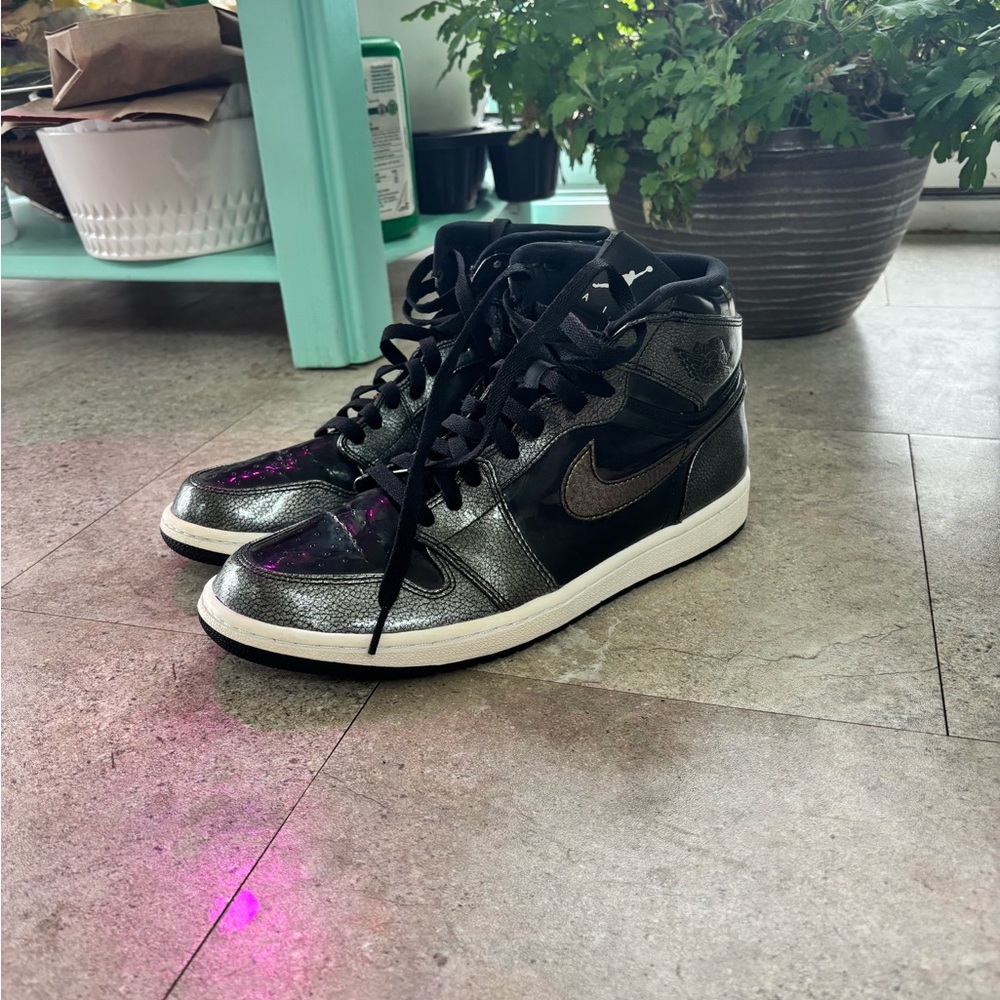 Jordan 1 Anti Gravity Machine Black and Silver Sneakers